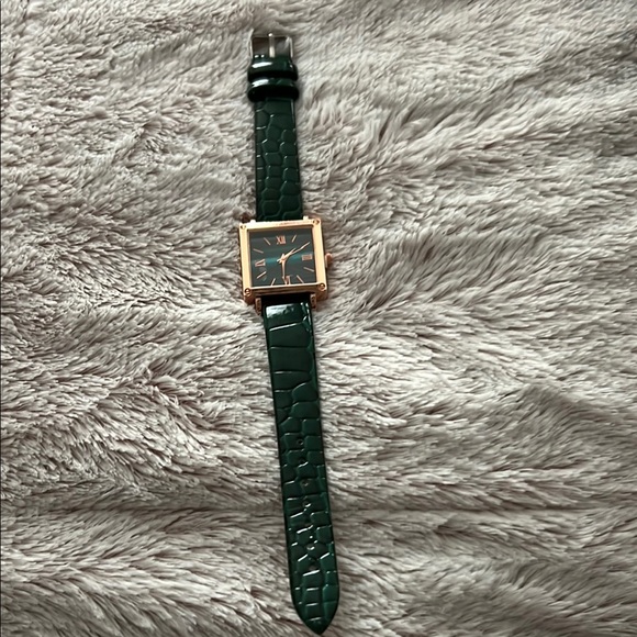 Elegant Green Vegan Croc Watch
